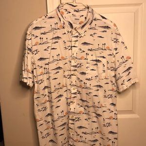 Sonoma Short Sleeve Button Up Beach Shirt XL
